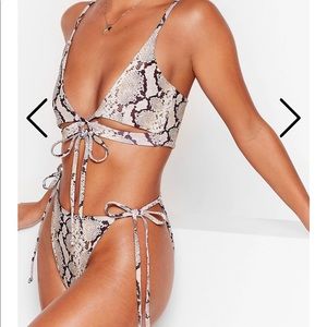 NWT Nasty Gal Snakeprint Bikini